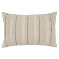 Saro Lifestyle SARO 7932.N1624BC 16 x 24 in. Oblong Natural Woven Stripe Design Throw Pillow Cover 7932.N1624BC